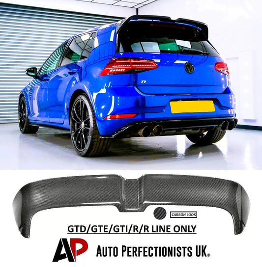 VW Golf MK7 Car Rear Roof Spoiler 2013-2020 Carbon Fibre