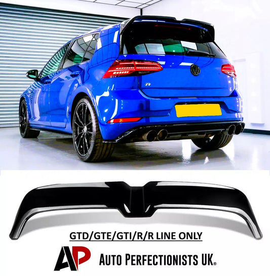 VW Golf R MK7 MK7.5 Car Rear Spoiler Wing 2013-2020 Gloss Black