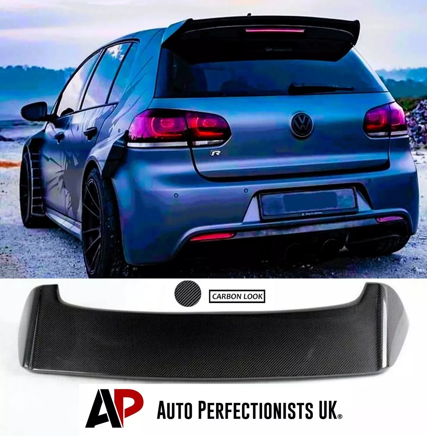 VW Golf MK6 Car Rear Roof Spoiler 2008-2013 Osir Style Carbon Fibre