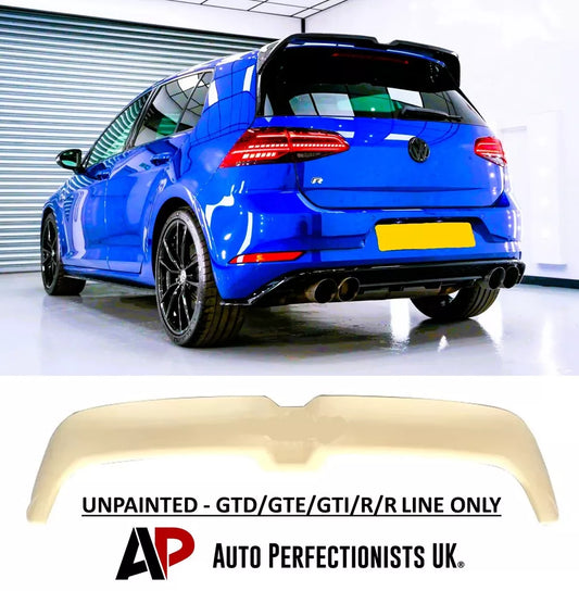 VW Golf MK7 MK7.5 Car Rear Roof Spoiler Wing 2013-2020 Unpainted
