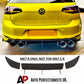 VW Golf MK7 R Rear Diffuser and Splitter 2013-2016 Gloss Black