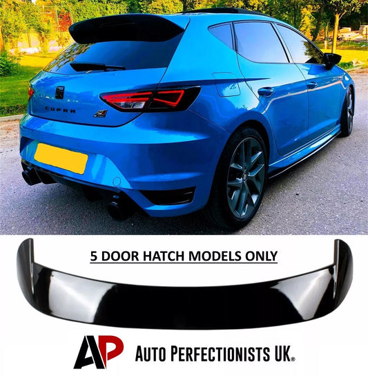 SEAT Leon MK3 Car Rear Roof Spoiler Wing 2012-2020 Gloss Black