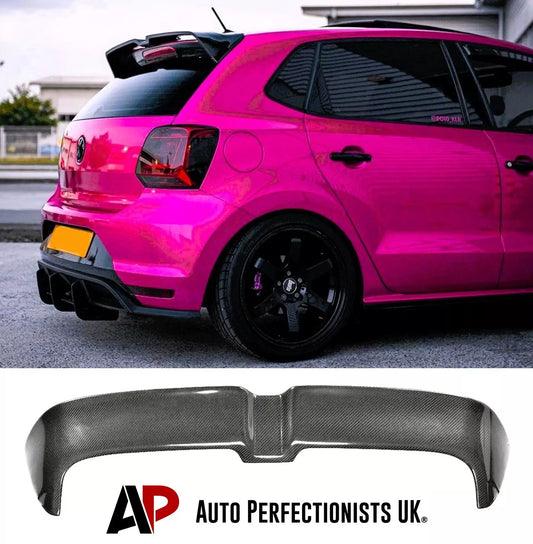 VW Polo MK5 Car Rear Roof Spoiler Wing 2009-2017 Carbon Fibre