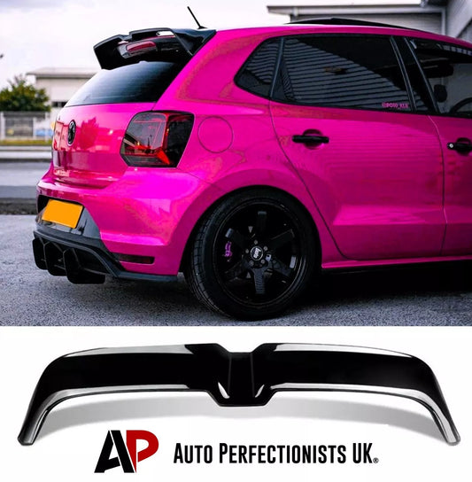 VW Polo MK5 Car Rear Roof Spoiler Wing 2009-2017 Gloss Black