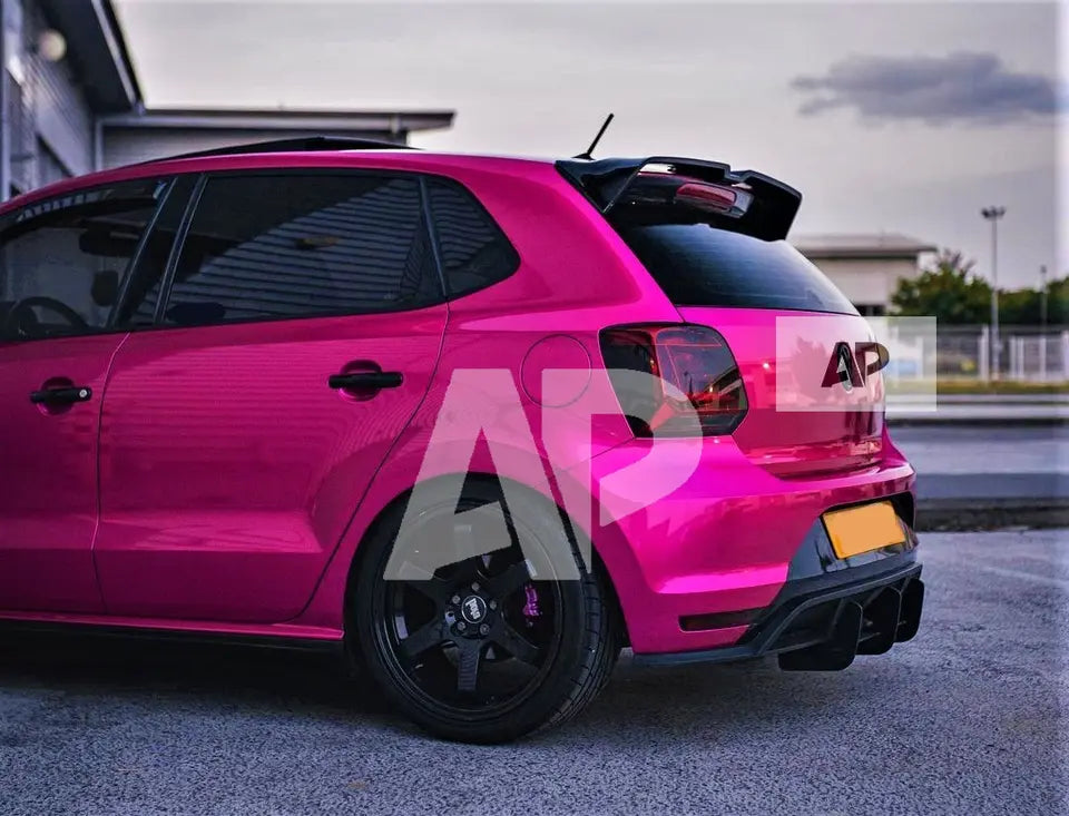 VW Polo MK5 Car Rear Roof Spoiler Wing 2009-2017 Gloss Black