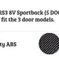 Audi A3 S3 RS3 Sportback Car Rear Roof Spoiler 2013-2020 Carbon Fibre