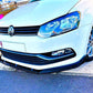 VW Volkswagen Polo MK5 Front Splitter Lip 2009-2017 Gloss Black
