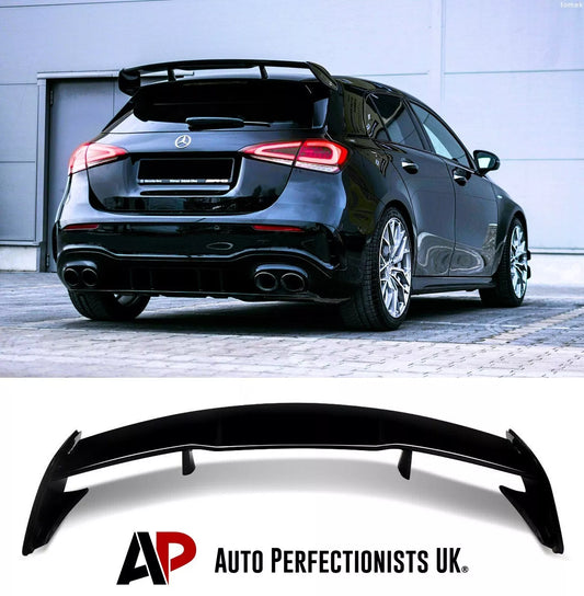 Mercedes A45 A Class Car Rear Roof Spoiler 2018-2024 Gloss Black