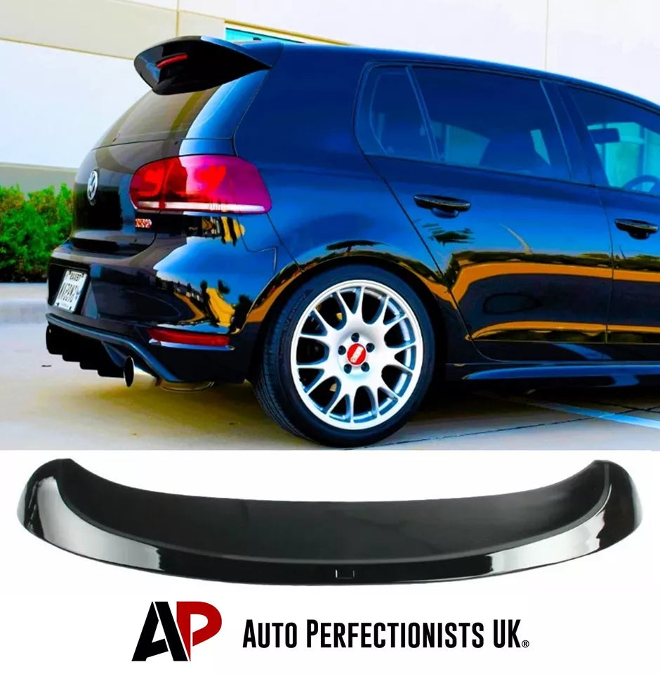 VW Golf MK6 Car Rear Roof Spoiler TSI TDI GTI 2008-2013 Gloss Black