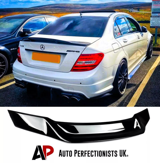 Mercedes C Class W204 Car Rear Spoiler 2007-2014 Gloss Black
