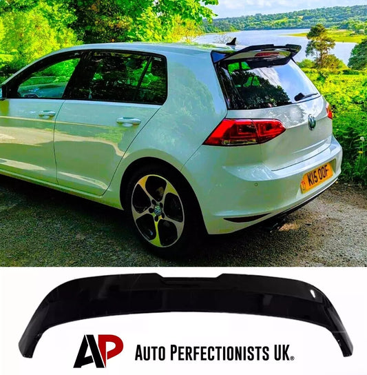VW Golf MK7 MK7.5 Car Rear Roof Spoiler GTD Style Gloss Black