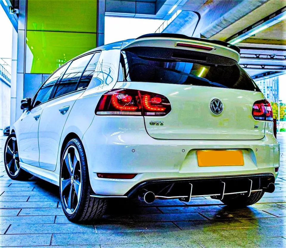 VW Golf MK6 GTI Rear Diffuser and Side Splitters 2008-2013 Gloss Black