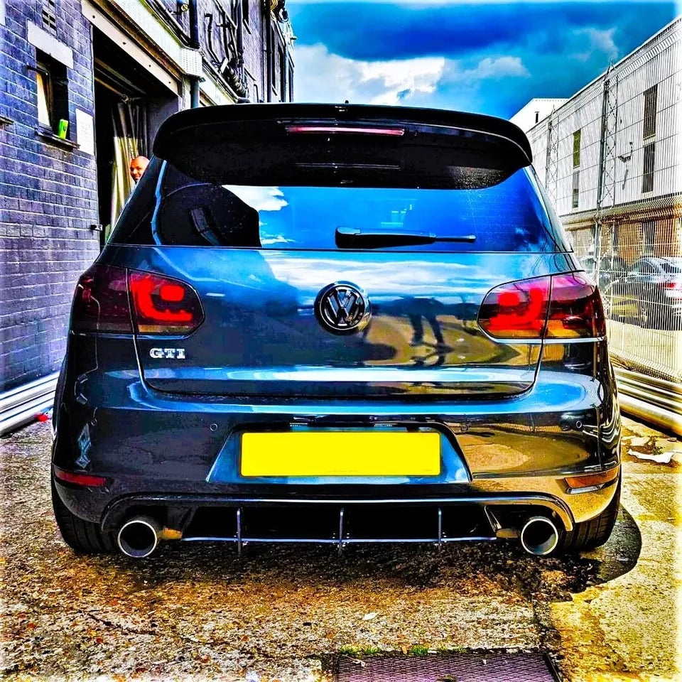 VW Golf MK6 GTI Rear Diffuser and Side Splitters 2008-2013 Gloss Black