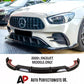 Mercedes E Class E43 E53 Front Splitter 2020-2024 Gloss Black