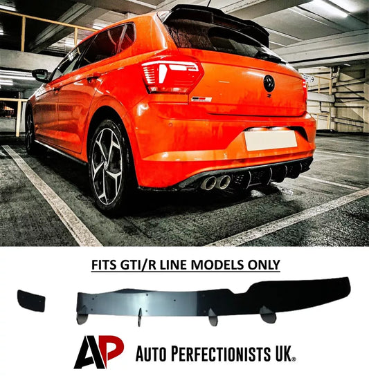 VW Polo MK6 Rear Blade Diffuser 2018-2024 Gloss Black