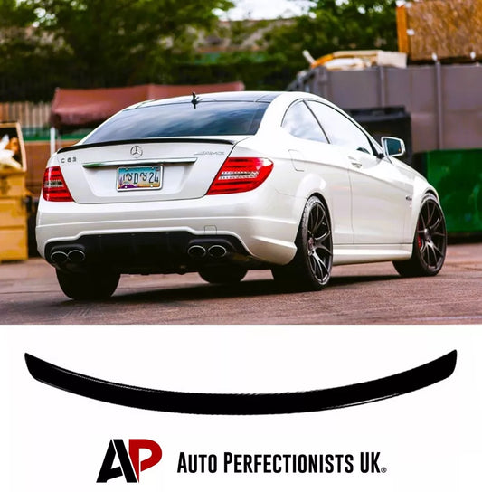 Mercedes C Class Coupe W204 Car Rear Spoiler 2011-2015 Gloss Black