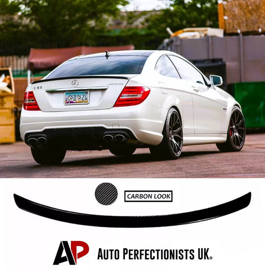 Mercedes C Class Coupe W204 Car Rear Spoiler 2011-2015 Carbon Fibre