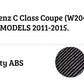 Mercedes C Class Coupe W204 Car Rear Spoiler 2011-2015 Carbon Fibre