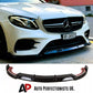 Mercedes E Class W213 E43 E53 Front Splitter 2016-2020 Gloss Black
