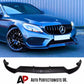 Mercedes C Class C43 Front Splitter 2014-18 Brabus style Gloss Black