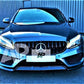 Mercedes C Class C43 Front Splitter 2014-18 Brabus style Gloss Black