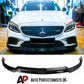 Mercedes C Class C43 Front Splitter 2019-21 Brabus Style Gloss Black