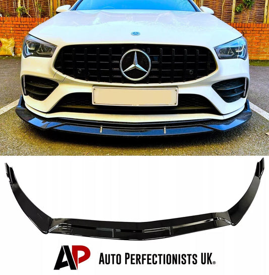 Mercedes CLA Class W118 C118 Front Splitter 2019-2024 Gloss Black