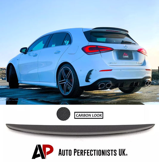 Mercedes A Class Car Rear Roof Spoiler 2018-2024 Carbon Fibre