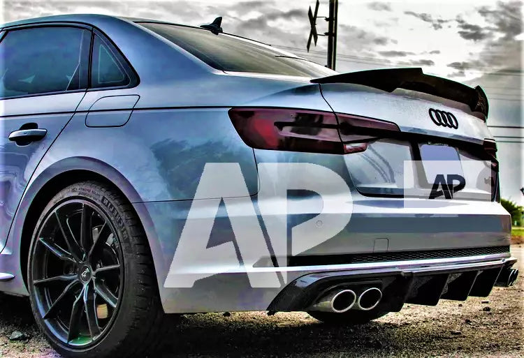 Audi A4 B9 Saloon Car Rear Spoiler 2016-2024 M4 Style Carbon Fibre