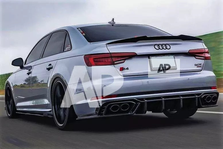 Audi A4 B9 Saloon Car Rear Spoiler 2016-2024 M4 Style Carbon Fibre