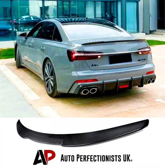 Audi A6 S6 C8 Saloon Car Rear Spoiler 2018-2024 M4 Style Carbon Fibre