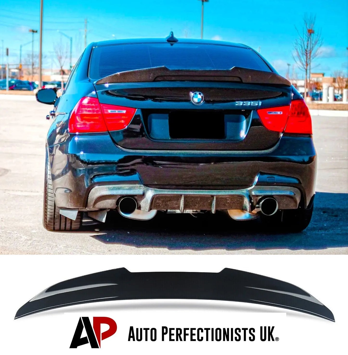 BMW 3 Series M3 E90 Car Rear Spoiler Wing 2004-2012 Gloss Black
