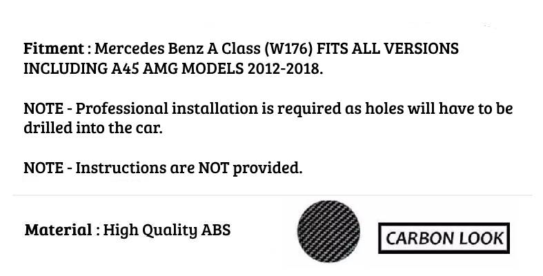 Mercedes A45 A Class Car Rear Roof Spoiler W176 2012-18 Carbon Fibre