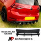 VW Golf R MK7.5 Rear Blade Style Diffuser 2016-2020 Gloss Black