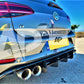 VW Golf R MK7.5 Rear Blade Style Diffuser 2016-2020 Gloss Black