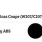 Mercedes E Class Coupe W207 Car Spoiler Wing 2009-2017 Gloss Black