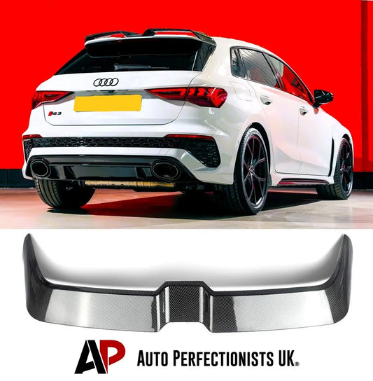 Audi A3 S3 RS3 Car Rear Roof Spoiler Lip 2020-2024 Carbon Fibre