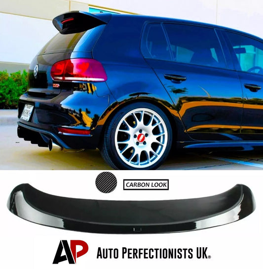 VW Golf MK6 Car Rear Roof Spoiler Wing 2008-2013 Carbon Fibre