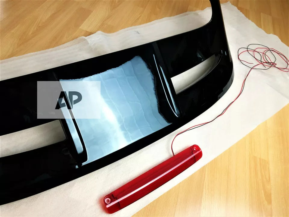 Ford Fiesta MK7 MK7.5 Gloss Black Rear Boot Roof Spoiler Wing