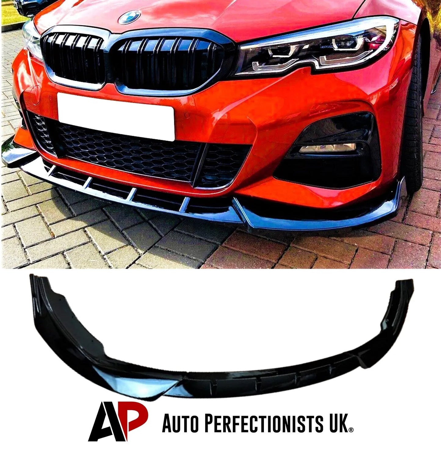 BMW 3 Series G20 G21 Kit Front Splitter 2018-2024 Gloss Black