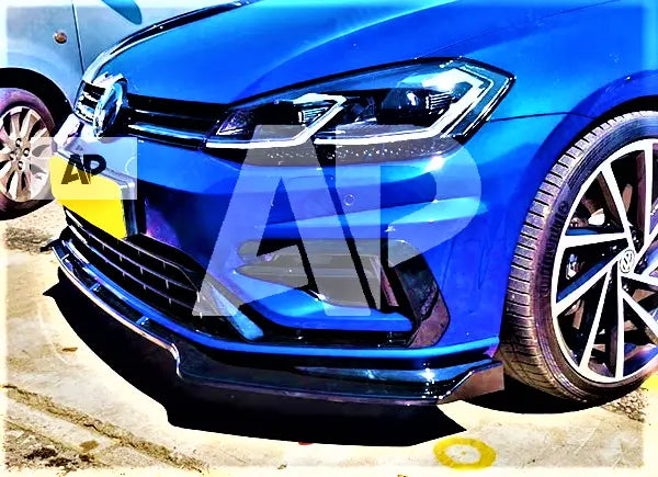 VW Golf MK7 MK7.5 R Front Splitter 2013-2020 Gloss Black