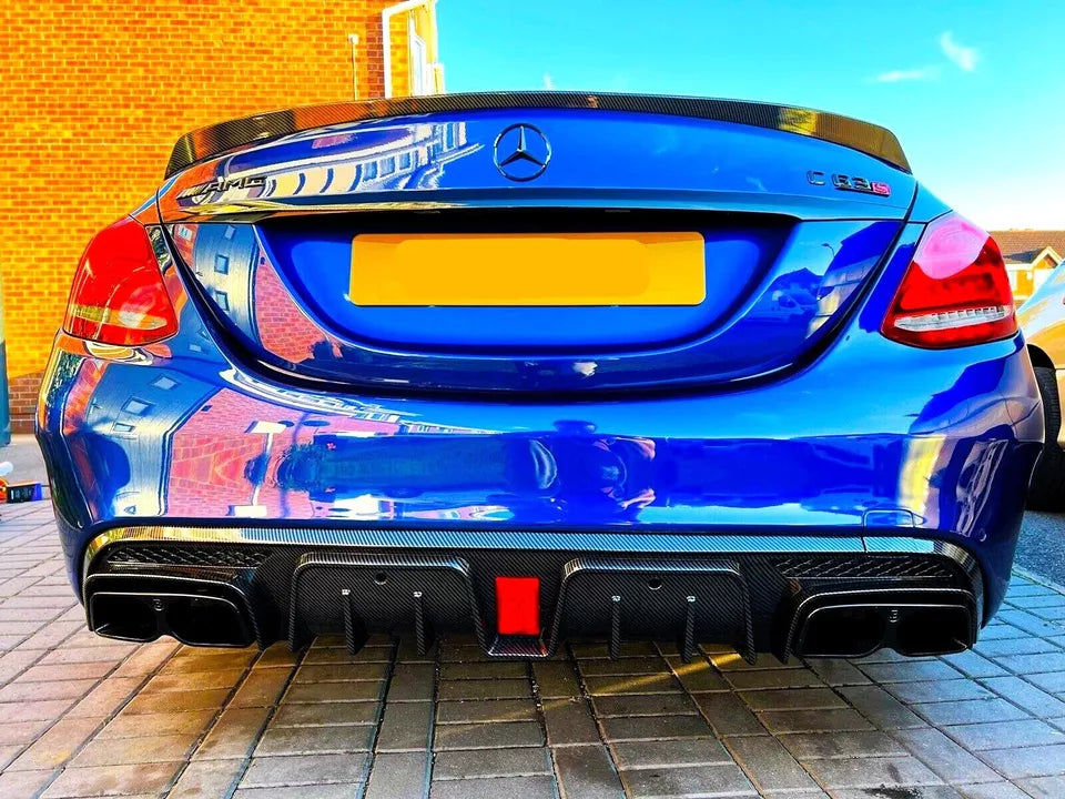 Mercedes C Class W205 Car Rear Spoiler 2014-2021 Gloss Black