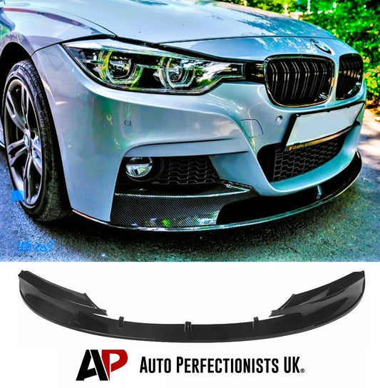 BMW 3 Series F30 Saloon F31 Estate Front Splitter 2011-19 Gloss Black