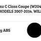 Mercedes C Class Coupe W204 Car Rear Spoiler 2007-2014 Gloss Black