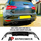 VW Golf GTI MK7 Rear Valance Diffuser 2013-2016 Gloss Black