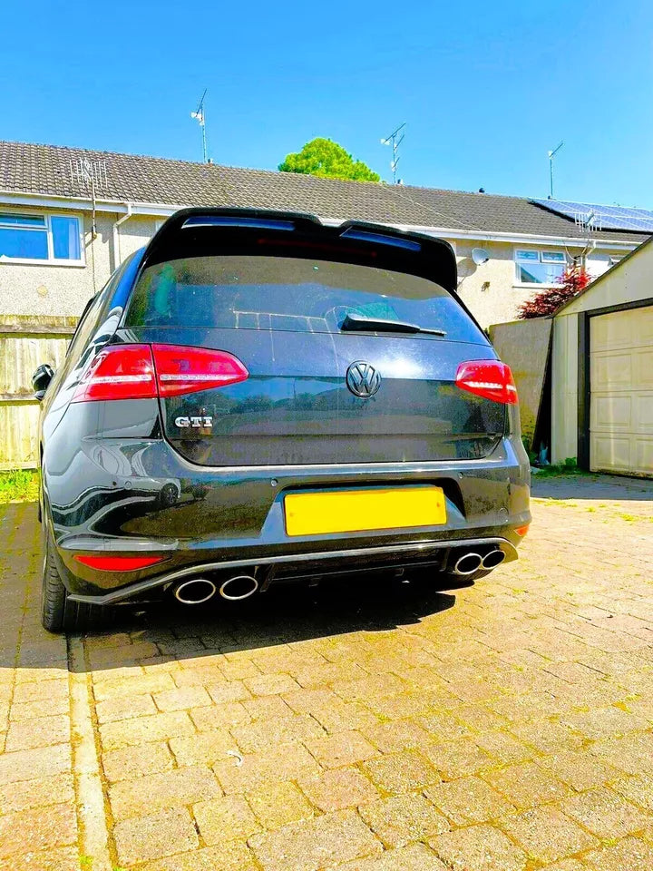 VW Golf GTI MK7 Rear Valance Diffuser 2013-2016 Gloss Black