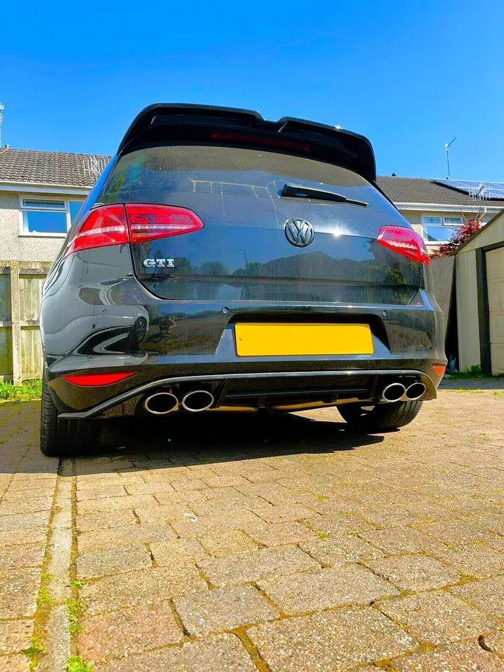 VW Golf GTI MK7 Rear Valance Diffuser 2013-2016 Gloss Black