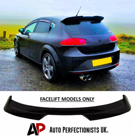 SEAT Leon Car Rear Roof Spoiler Cupra Look 2009-2013 Gloss Black