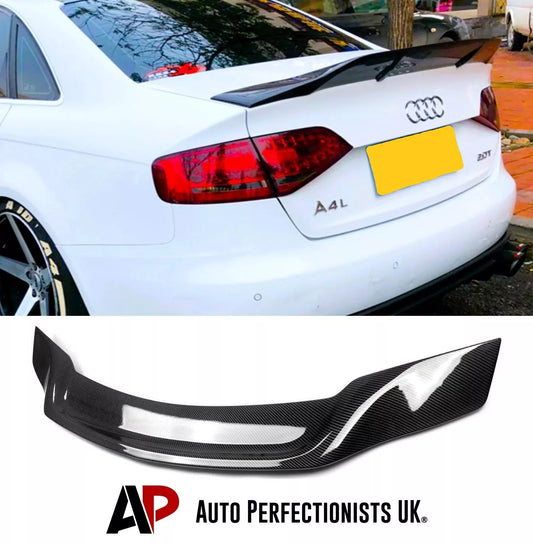 Audi A4 B8 Saloon Car Rear Spoiler 2008-2016 Carbon Fibre