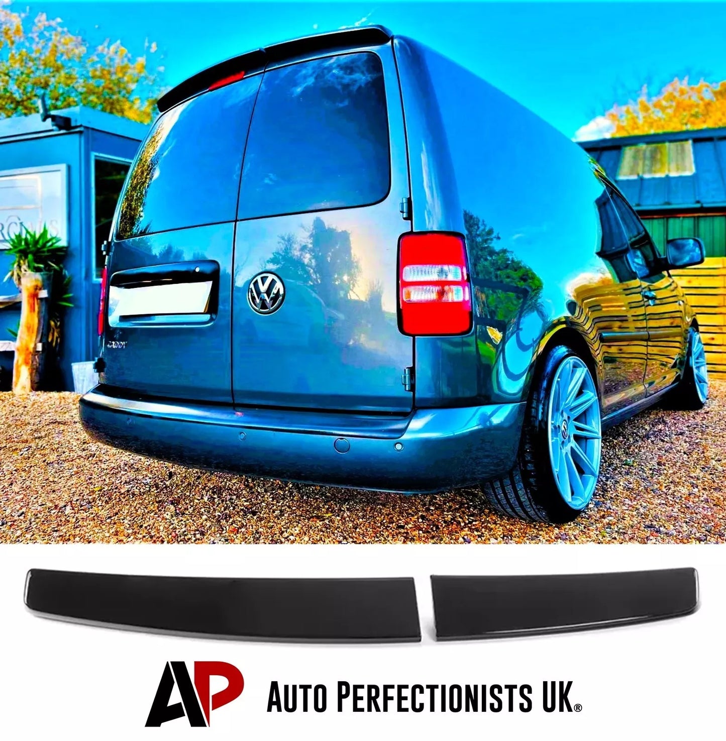 VW Caddy & Maxi Van Car Rear Roof Spoiler 2003-2020 Gloss Black